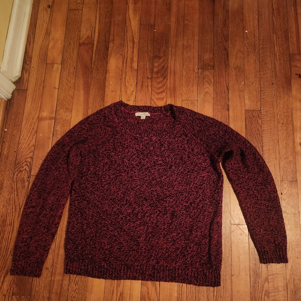 Women's Burgundy Crewneck Sweater